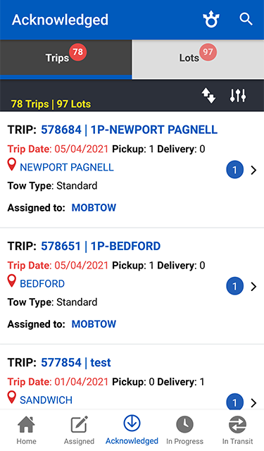 Copart Transportation App on smartphone and tablet